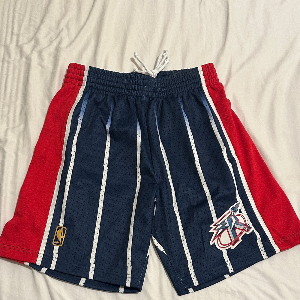 Houston rockets Mitchell and ness swingman Blue Basketball Shorts